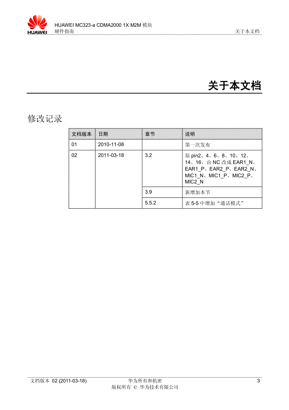 华为MC323-a模块硬件指南_第3页