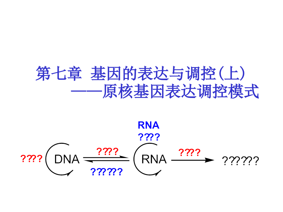 分子生物学7原核基因表达调控_第1页