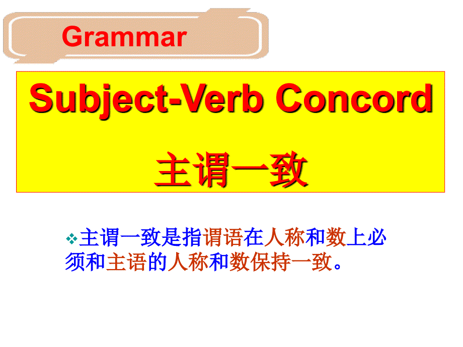 人教版英语高一Book4_Unit_1_主谓一致_grammar_第1页