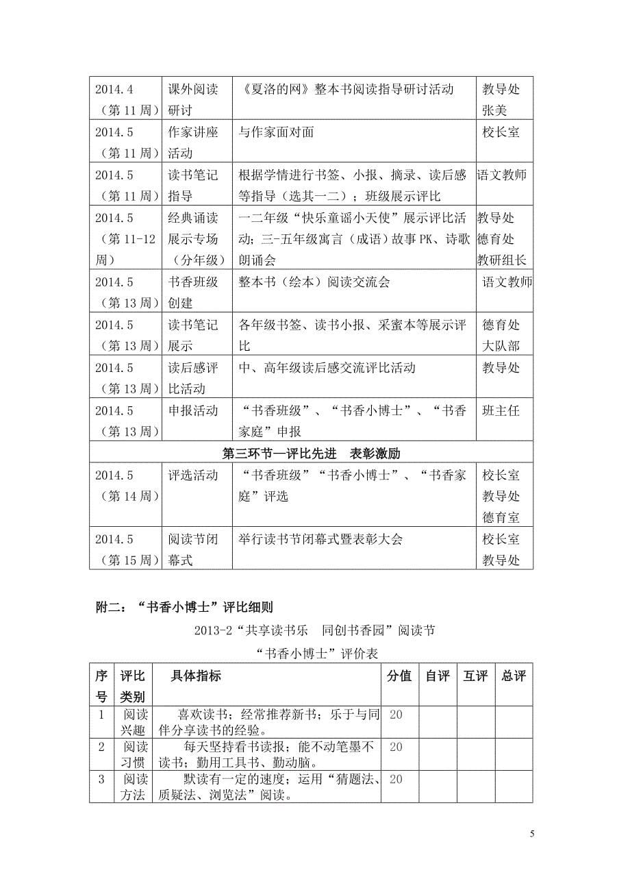 阅读节活动方案_第5页