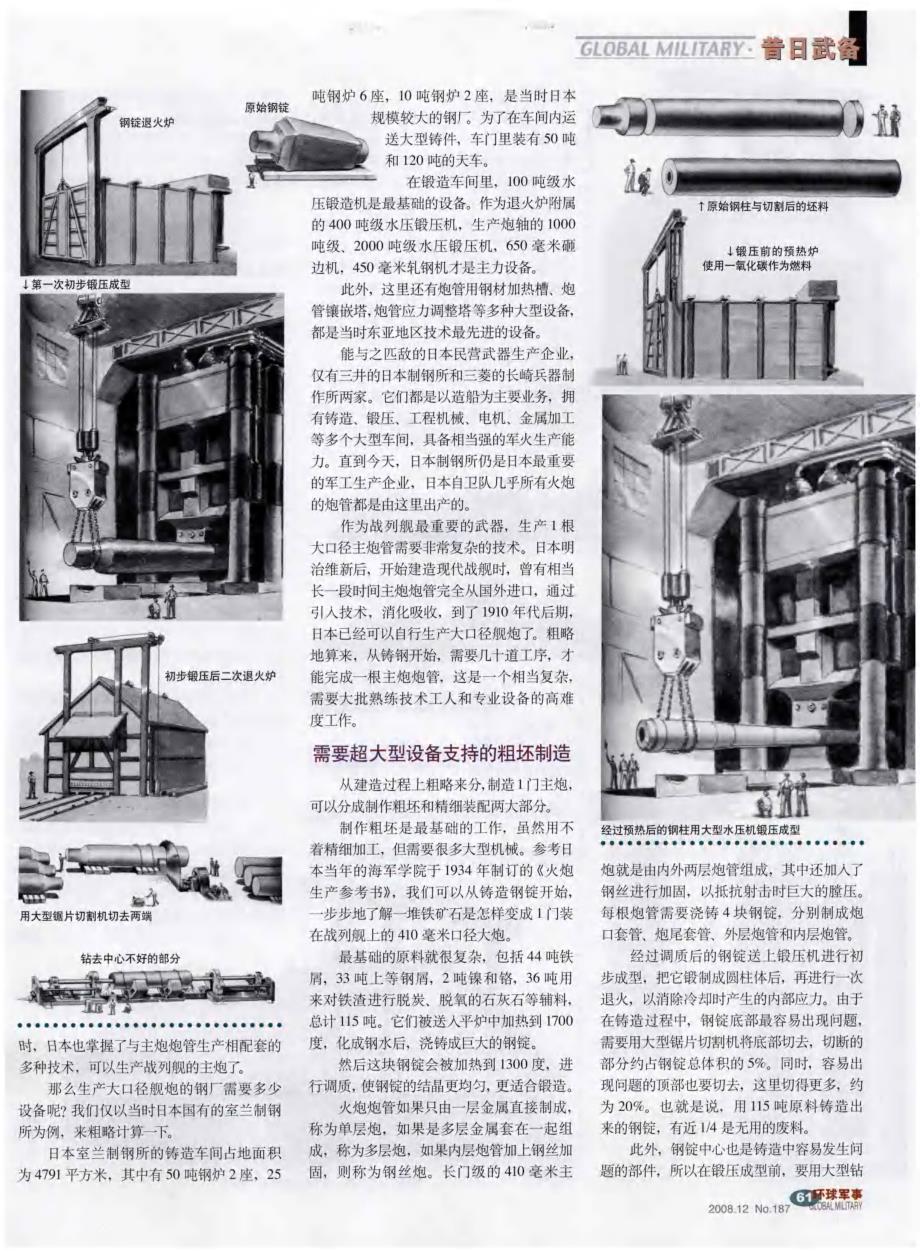 战舰巨炮是怎样制造的——图解日本长门级战列舰主炮制造流程_第2页