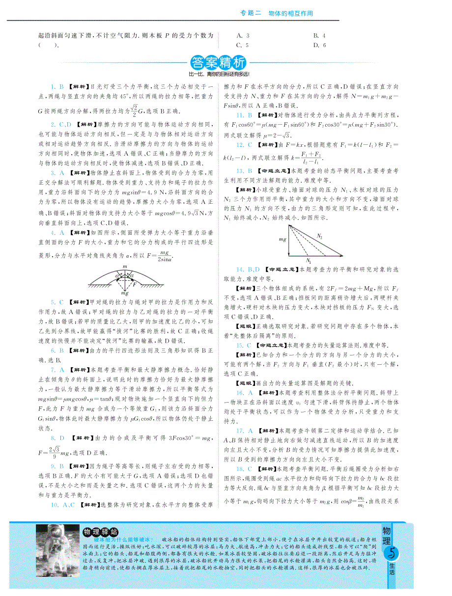 专题二 物体的相互作用试题类编·最新3年高考物理_第4页