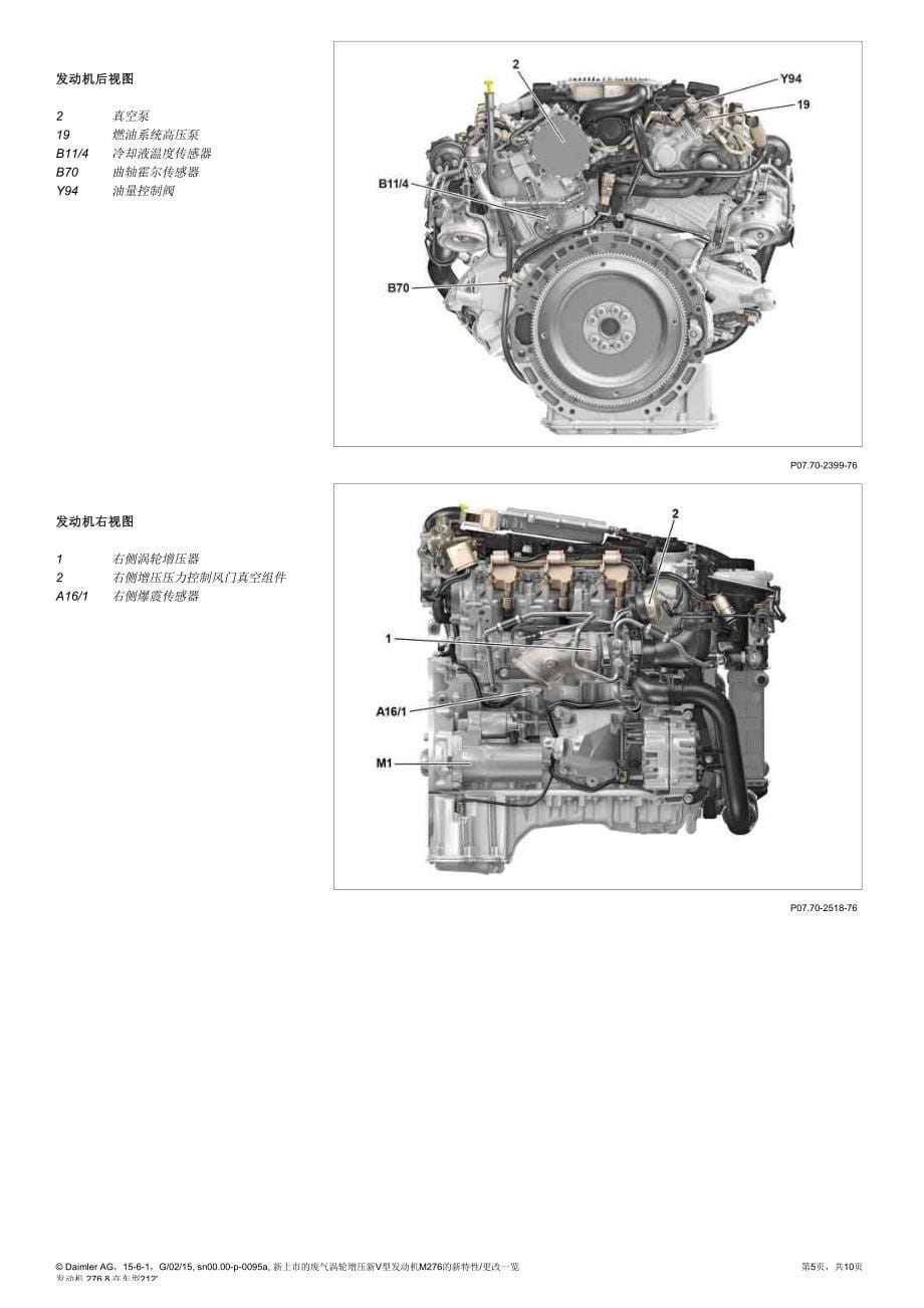 新上市的废气涡轮增压新v型发动机m276的新特性_更改一览_第5页