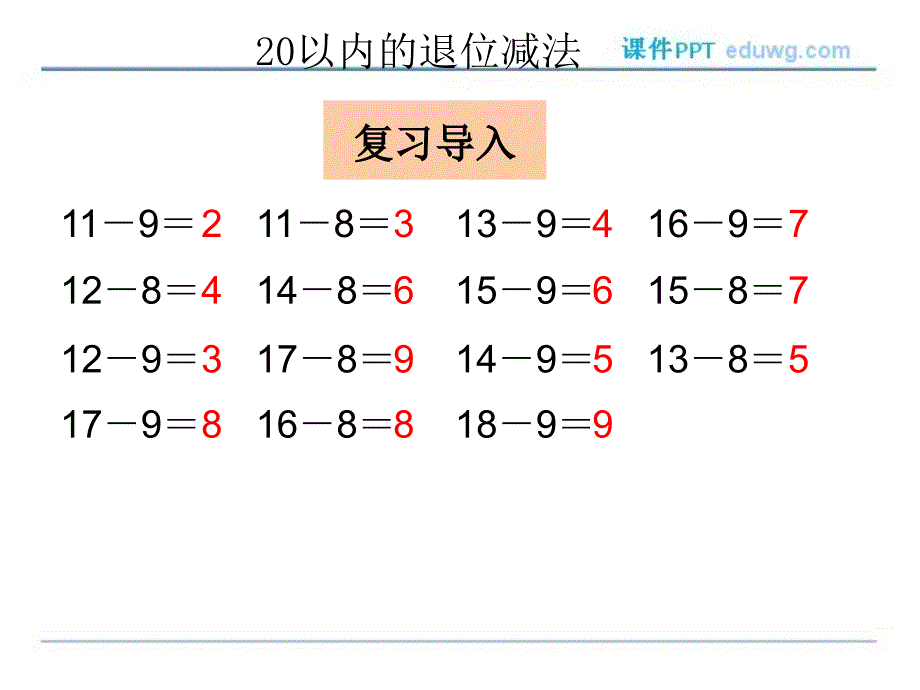 第二单元 第二节 第2课时十几减7、6ppt课件 一年级数学下册_第3页