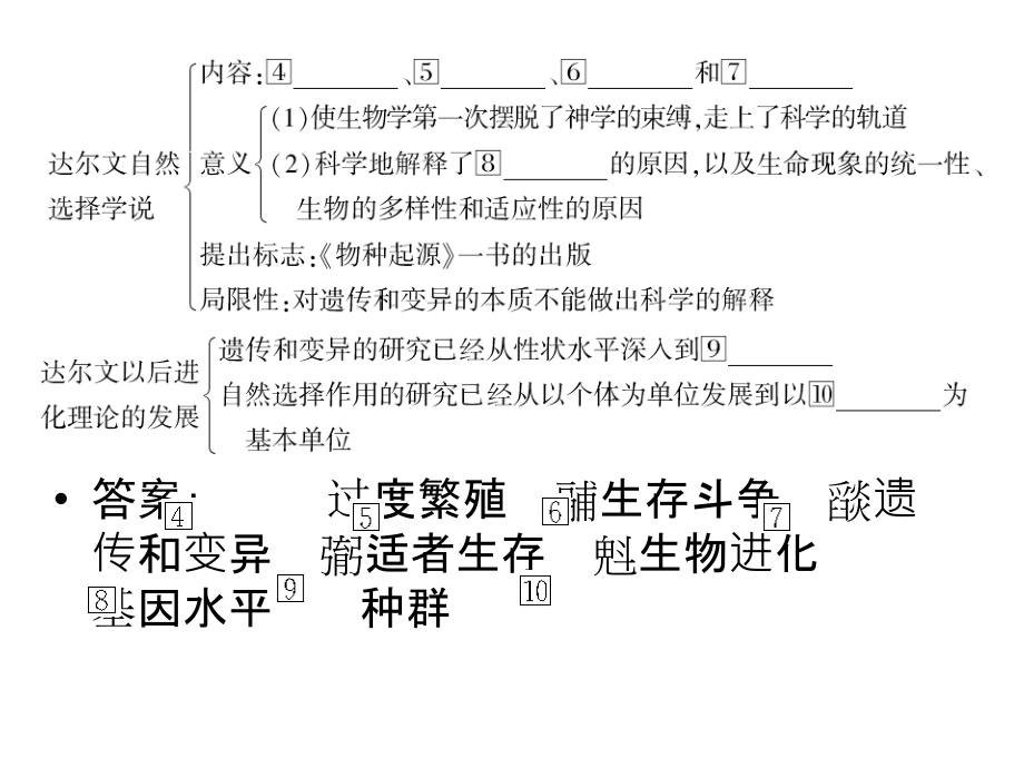 2011高考生物一轮复习课件必修2现代生物进化理论现代生物进化理论的由来现代生物进化_第4页