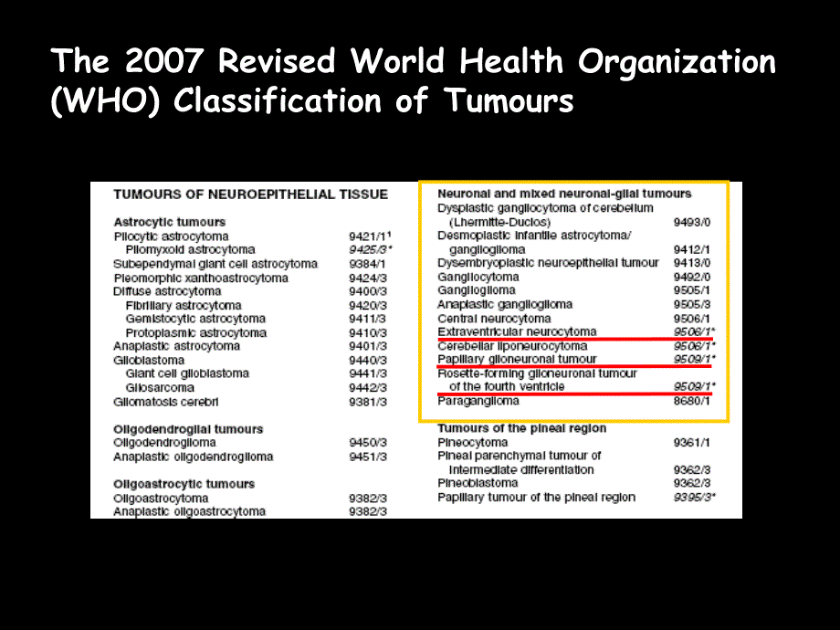 2007年CNS肿瘤WHO分类中新出现的肿瘤类型_第3页