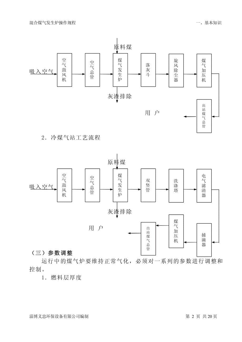 单段式煤气发生炉操作规程_第5页