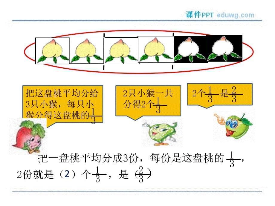 第七单元第3课时 认识几分之几ppt课件 苏教版 三年级数学下册_第5页