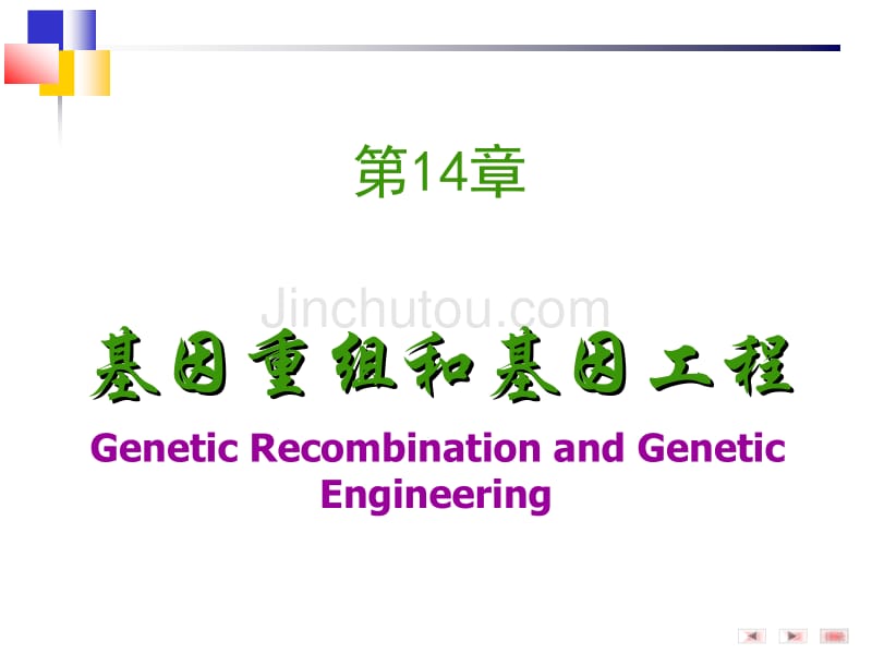 基因重组和基因工程协和版_第1页