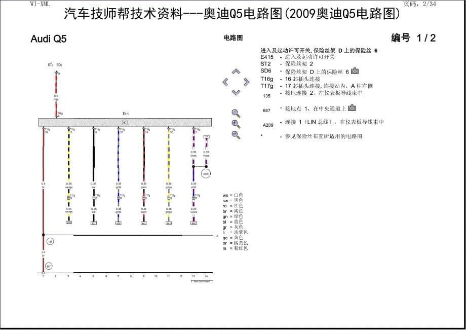 奥迪q5电路图(2009奥迪q5电路图)_第5页