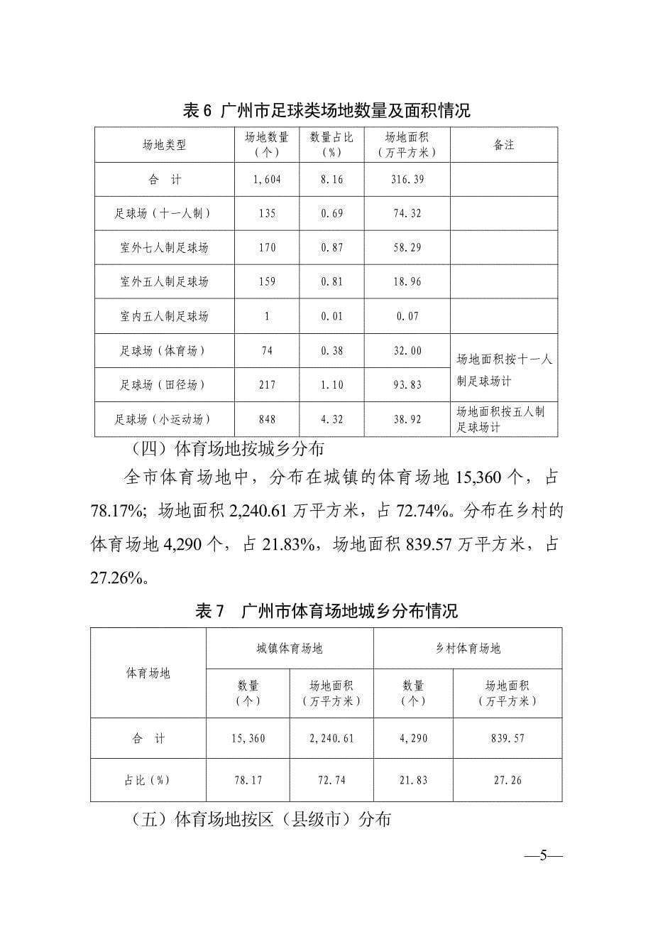 广州市第六次全国体育场地普查数据公报_第5页