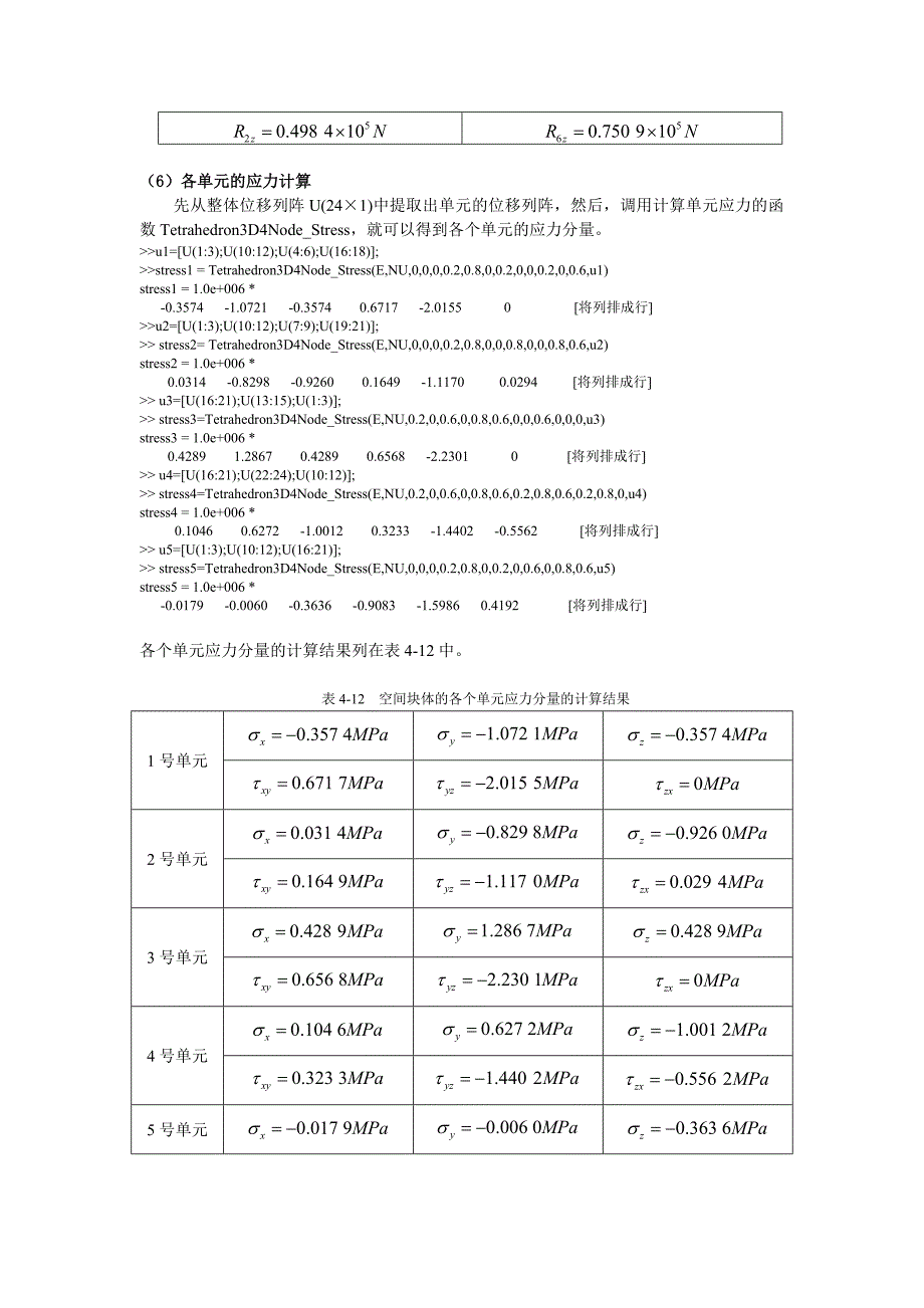 《有限元基础教程》_【matlab算例】4.8.1(1) 基于4节点四面体单元的空间块体分析(tetrahedron3d4node)_第4页