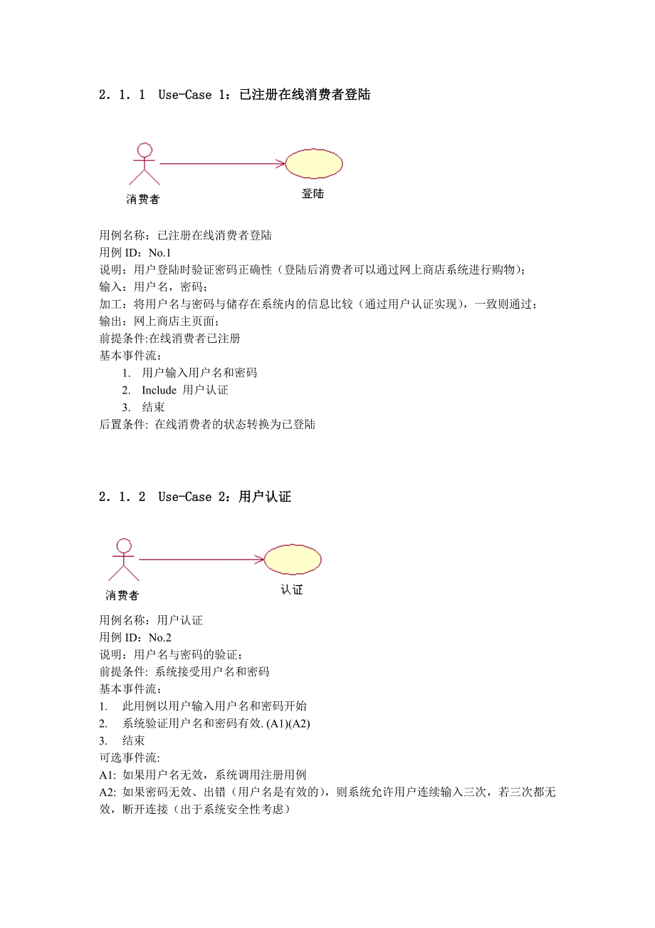 网上商品销售系统--用例描述文档_第4页