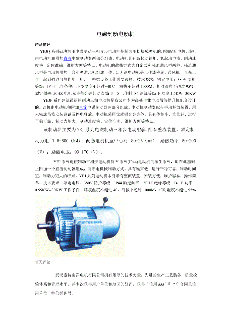 电磁制动电动机_第1页