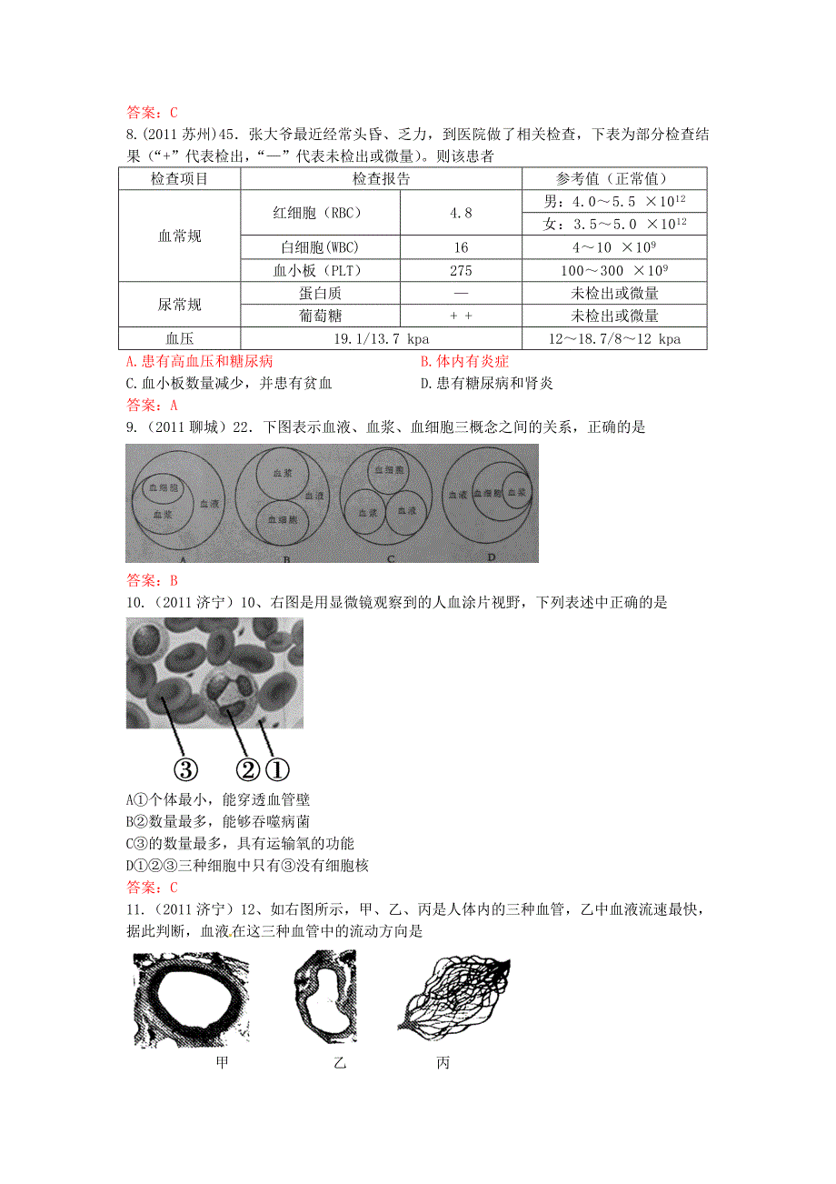 考点29_心脏和血管)_第2页