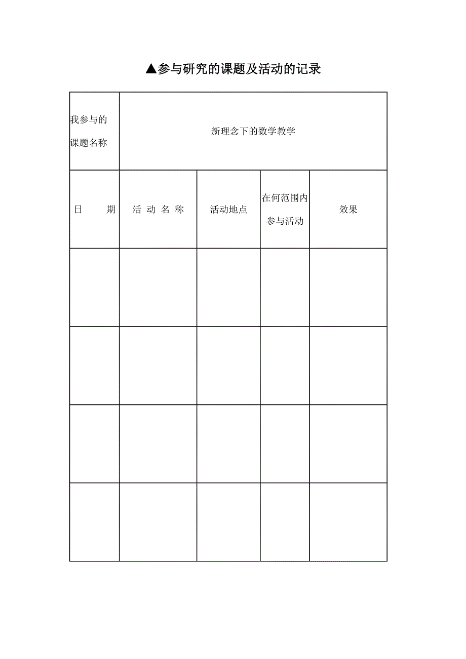 教师个人专业发展规划表(1)_第4页