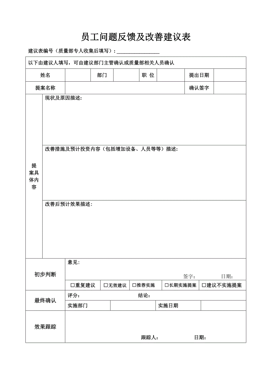 问题反馈及改善建议管理制度_第4页