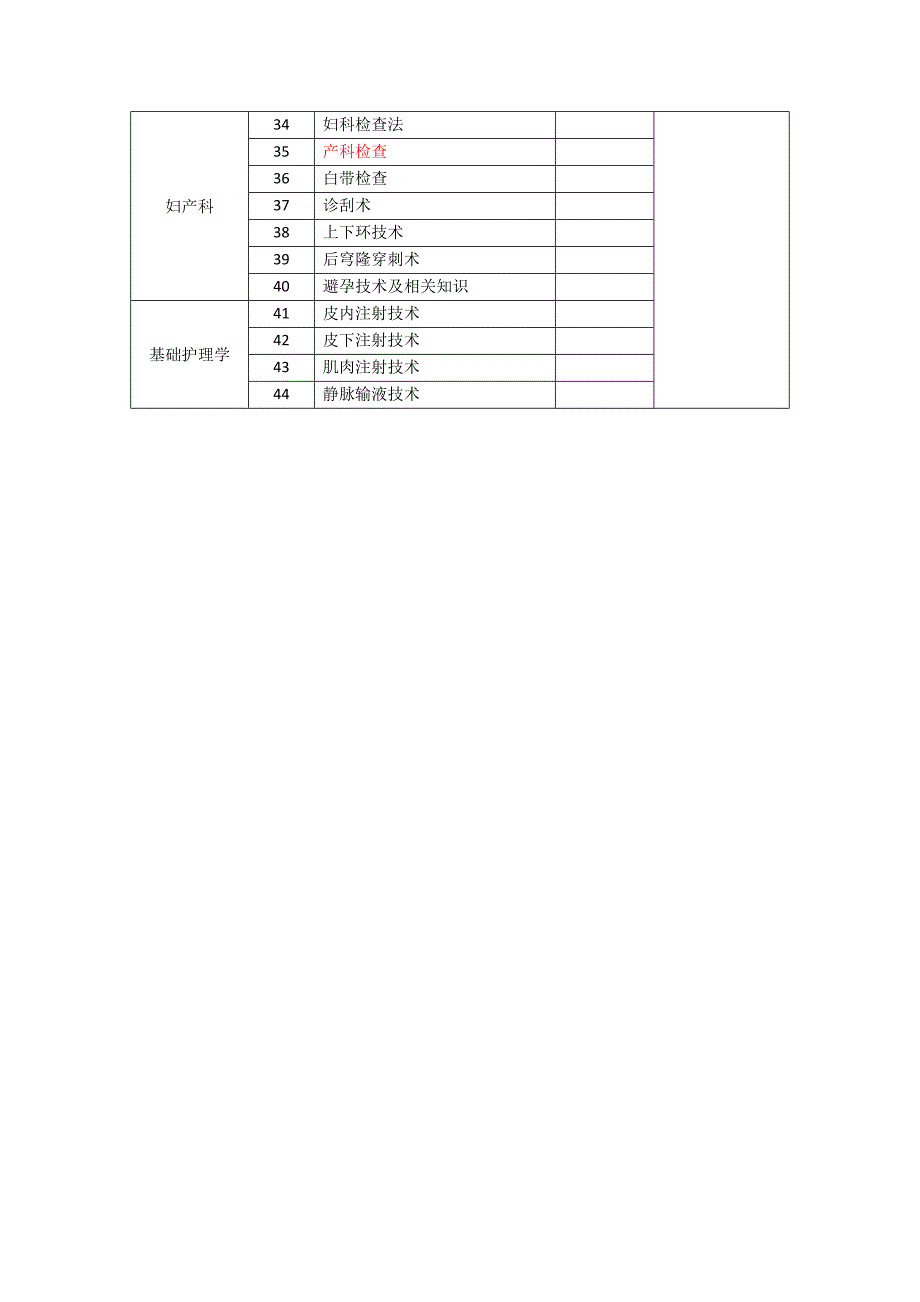 临床技能练习表_第2页