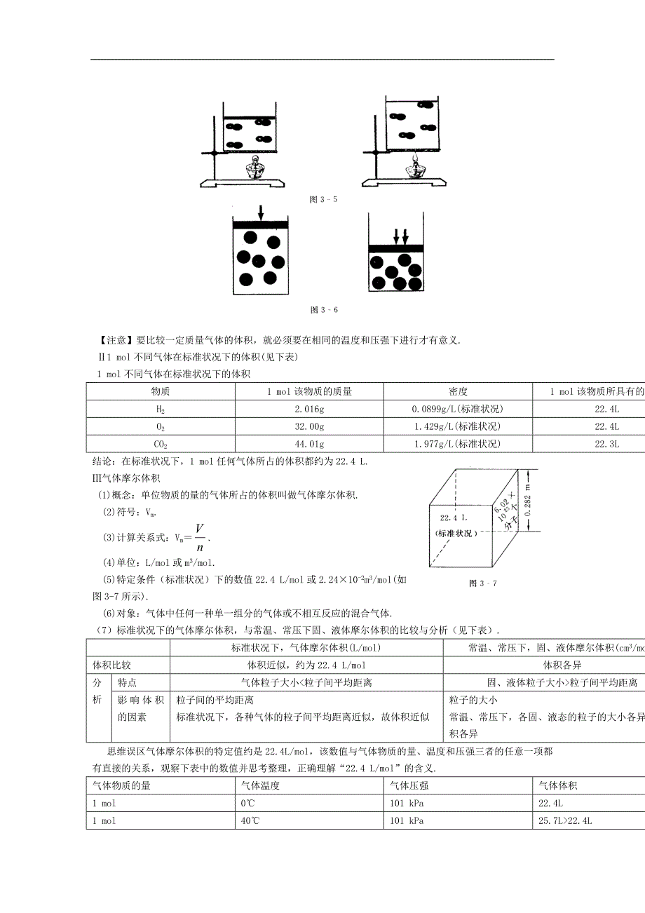 高一化学《气体摩尔体积》知识点详解_第3页