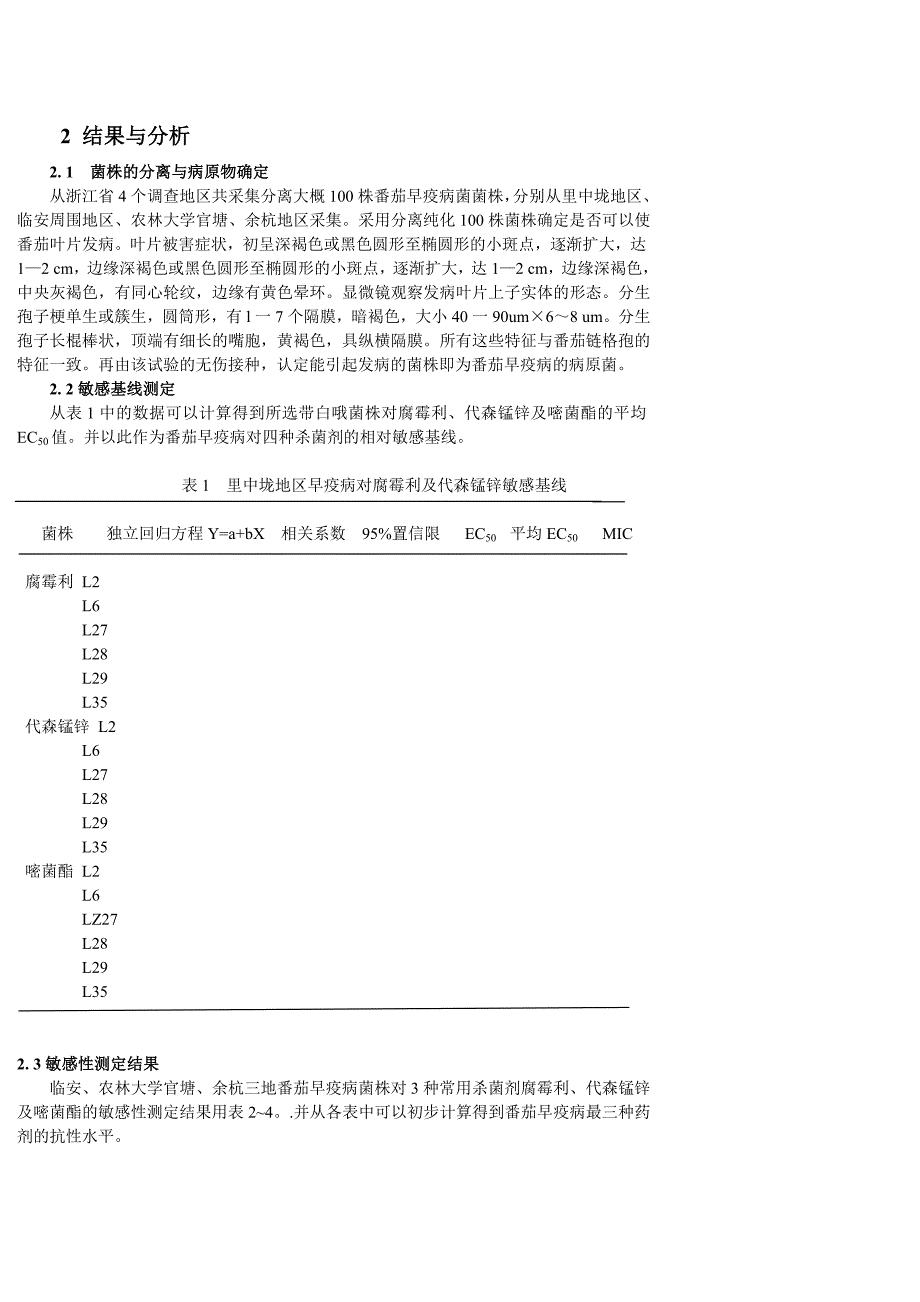 番茄早疫病对几种种农药的抗药性研究_第3页