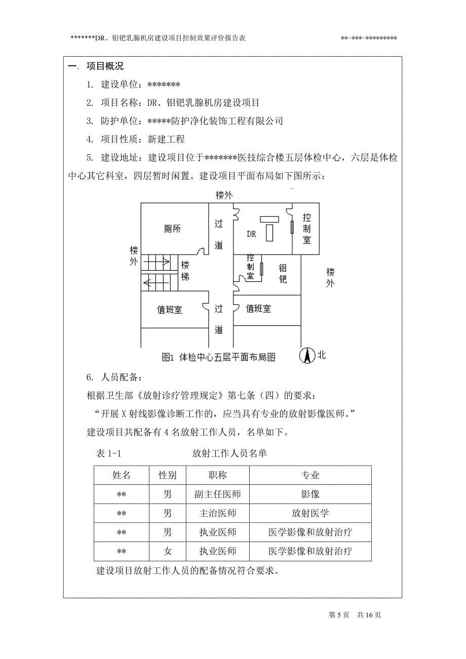 放射防护控制效果评价报告表模板_第5页