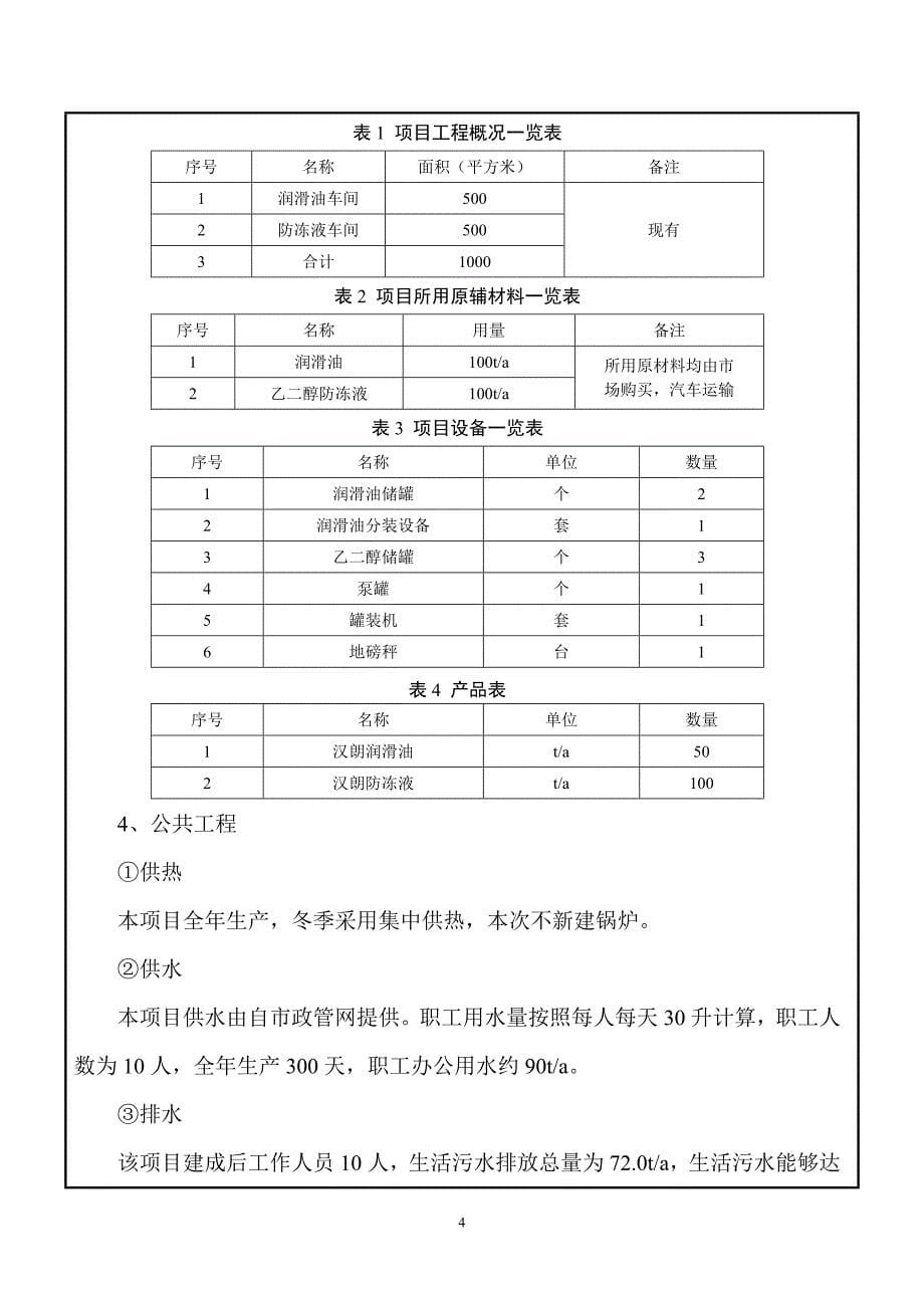 润滑油、防冻液分装项目环境影响评价报告全本_第5页