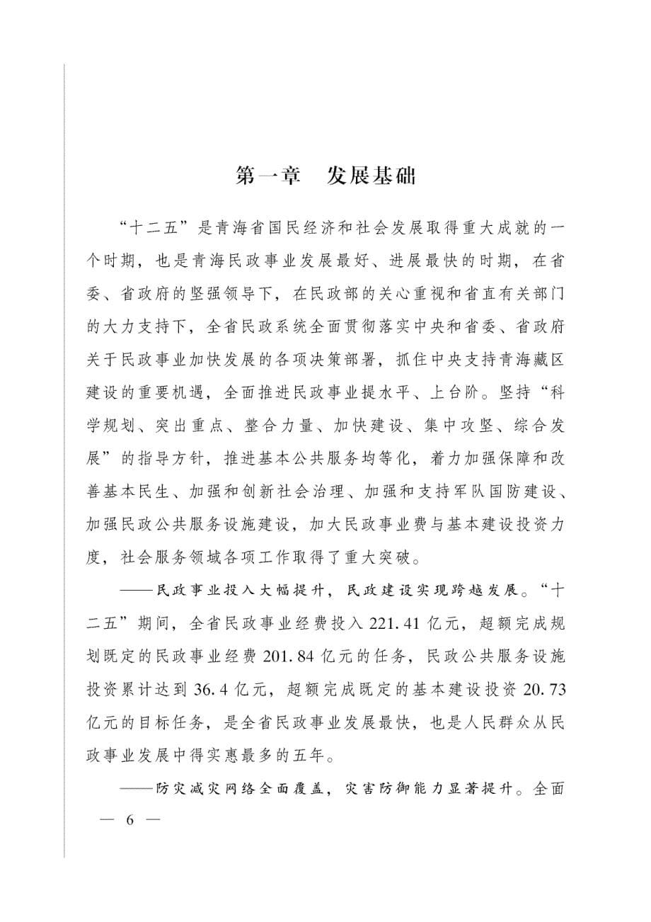 青海省十三五民政事业发展规划_第5页