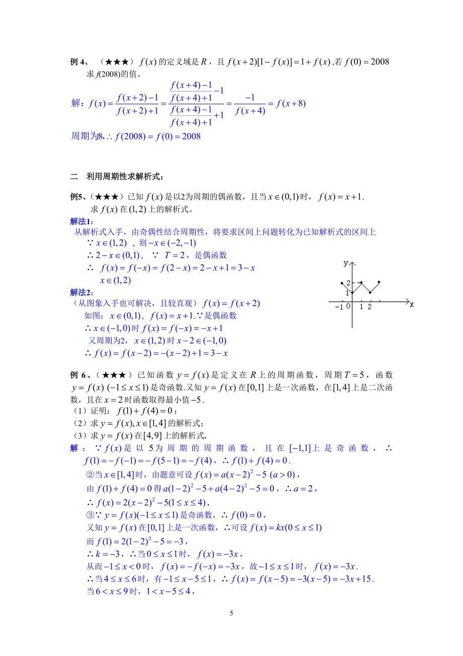 函数的周期和对称性_第5页