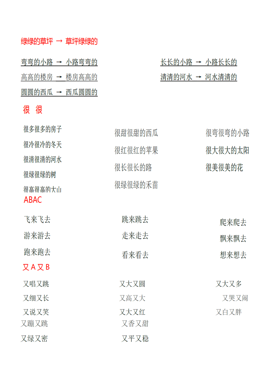 部编版小学一年级语文上册期末总复习(全册)_第4页