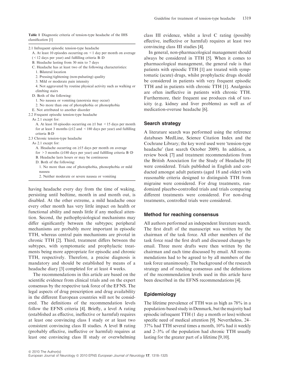 2010efns紧张型头痛治疗指南_第2页