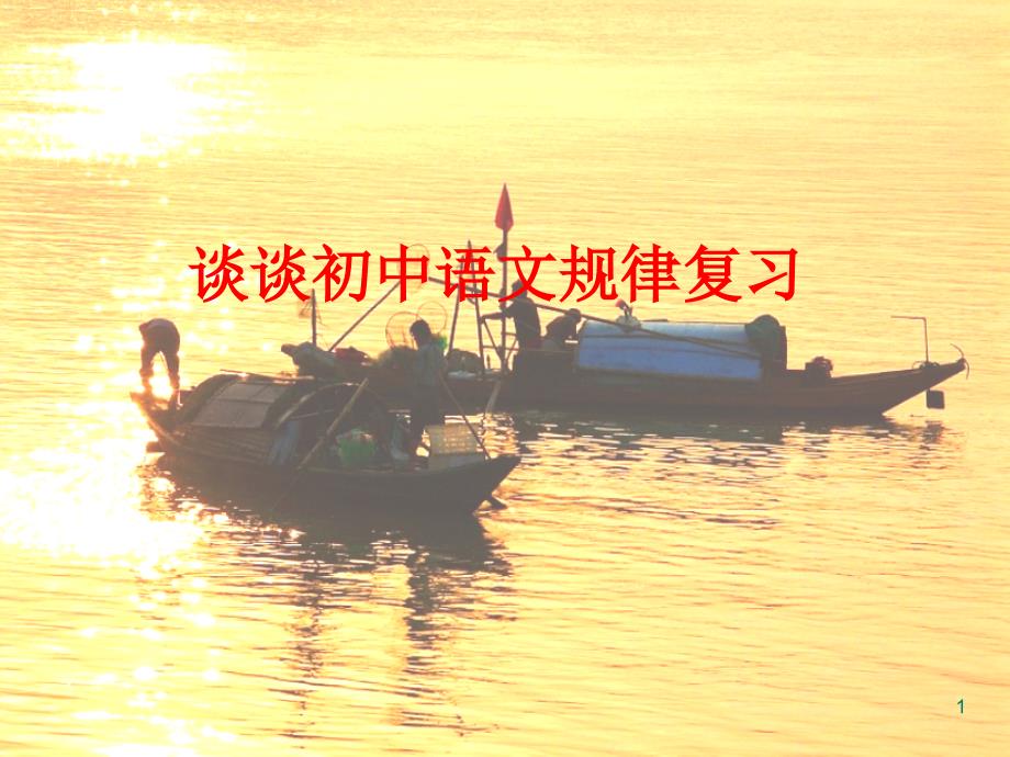 谈谈初中语文规律复习_第1页