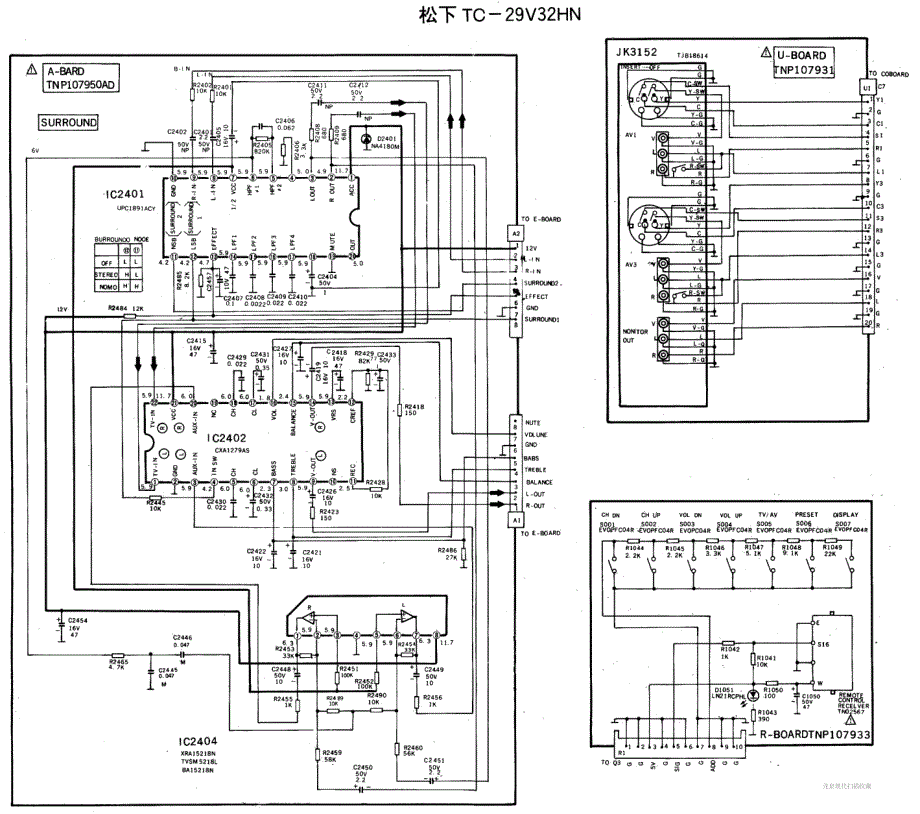 电视机tc-33v32hn原理图_第1页