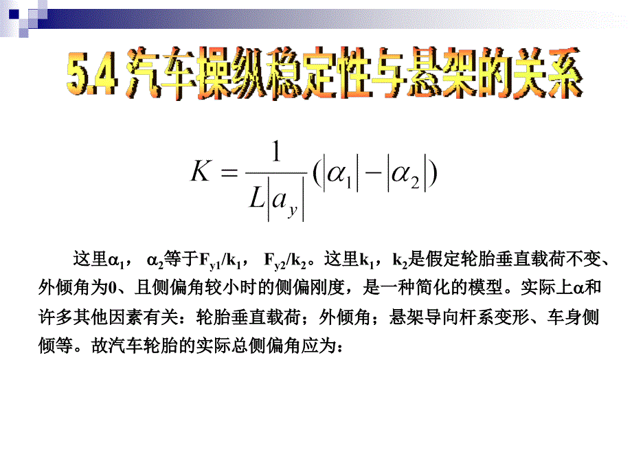 汽车操纵稳定性与悬架的关系 (2)_第1页