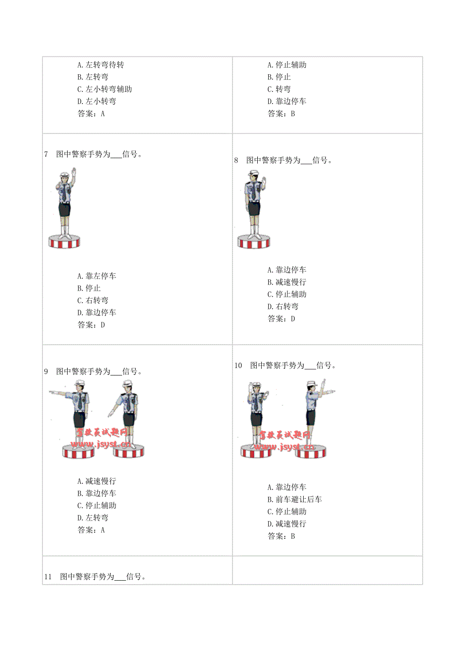 驾驶员考试警察手示图_第2页