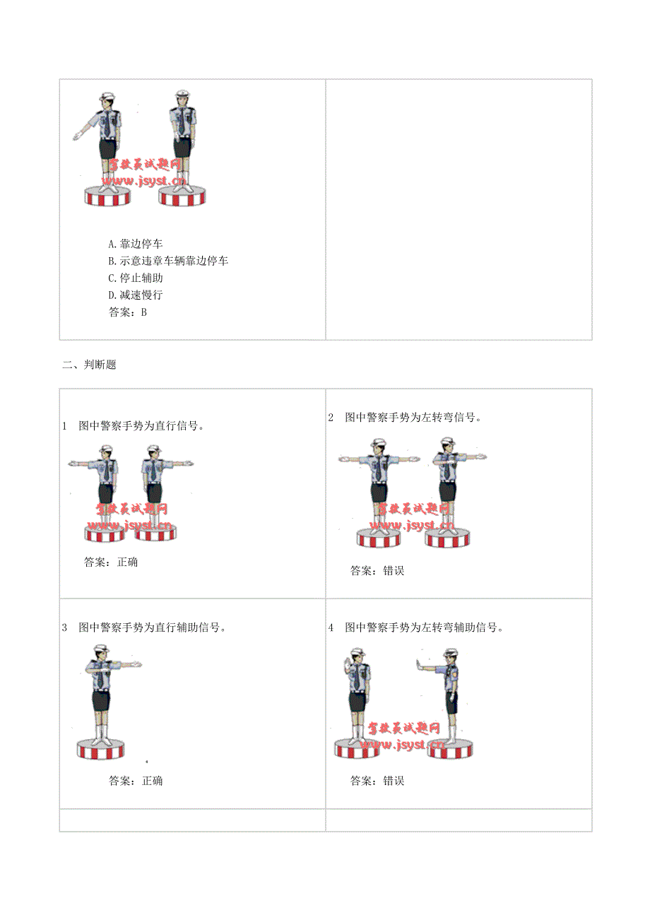 驾驶员考试警察手示图_第3页