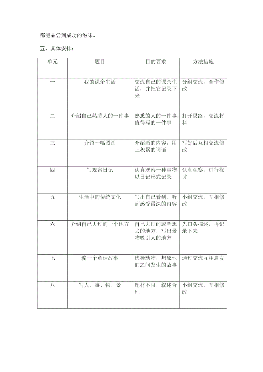 人教版三年级上册语文作文教学计划_第2页