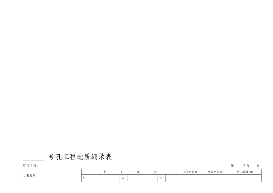 钻孔工程地质编录表_第1页