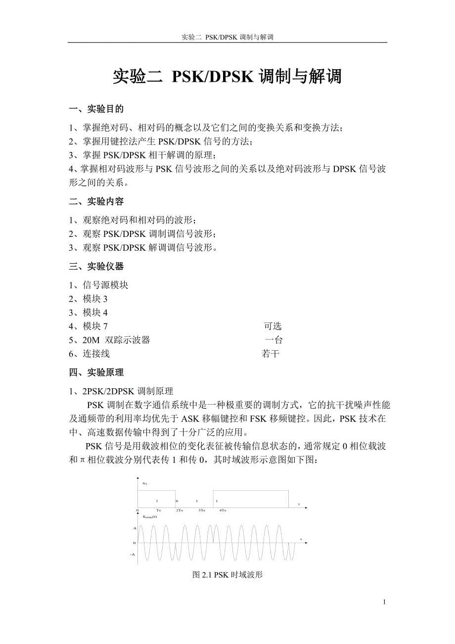 通信原理课程实验指导书_第5页