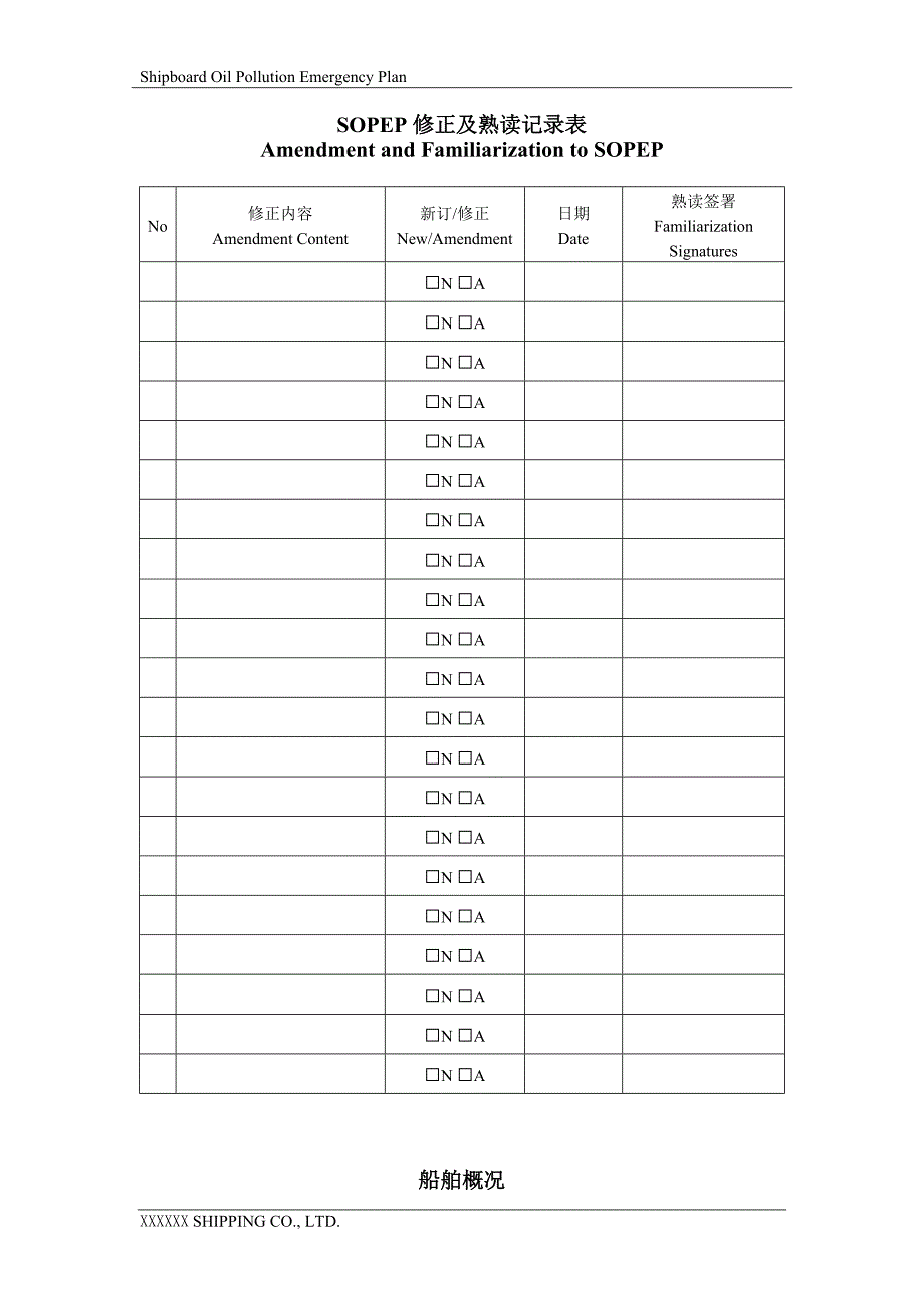 SOPEP船舶油污应急计划_第3页