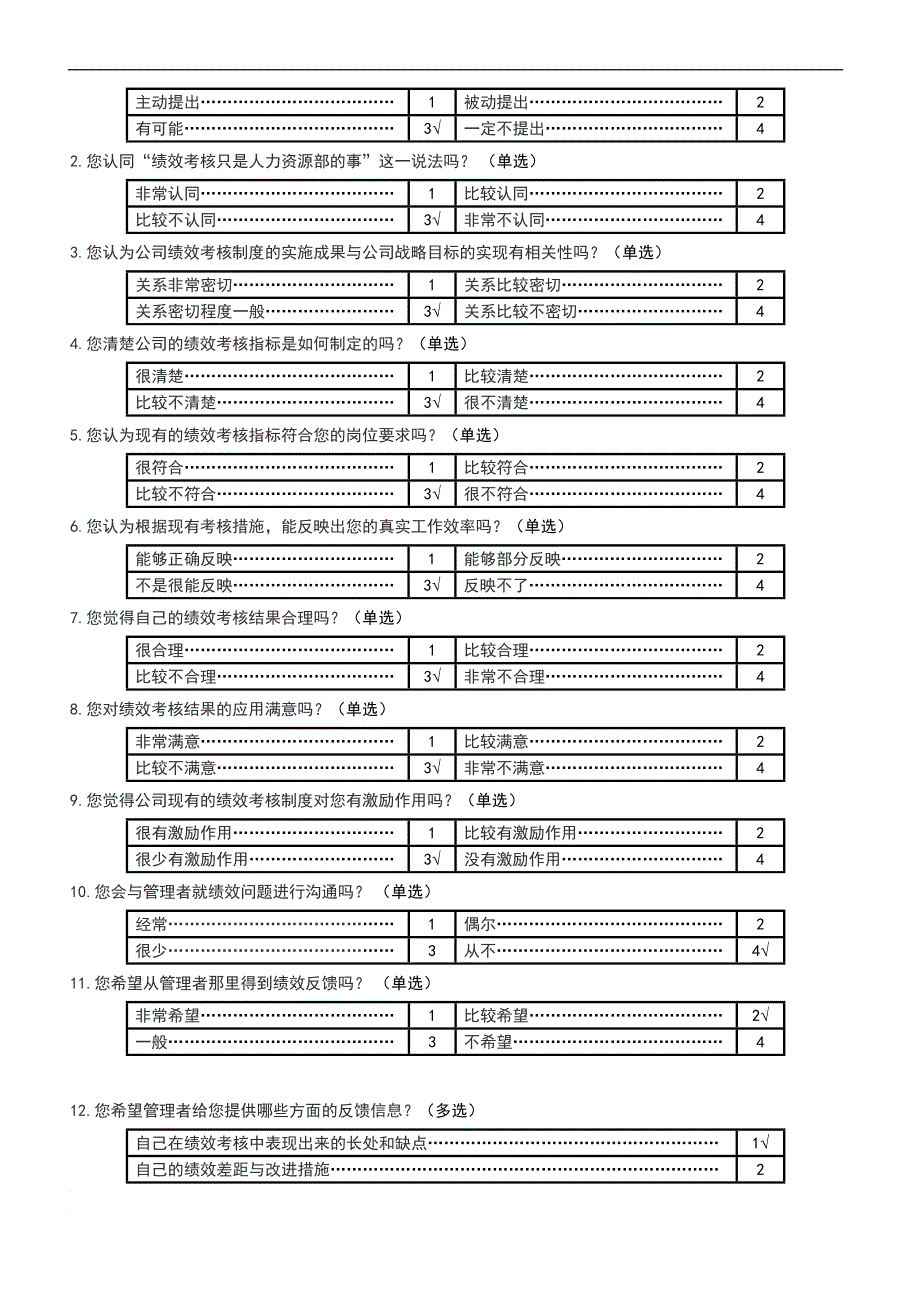 薪酬、绩效现状调研问卷_第4页