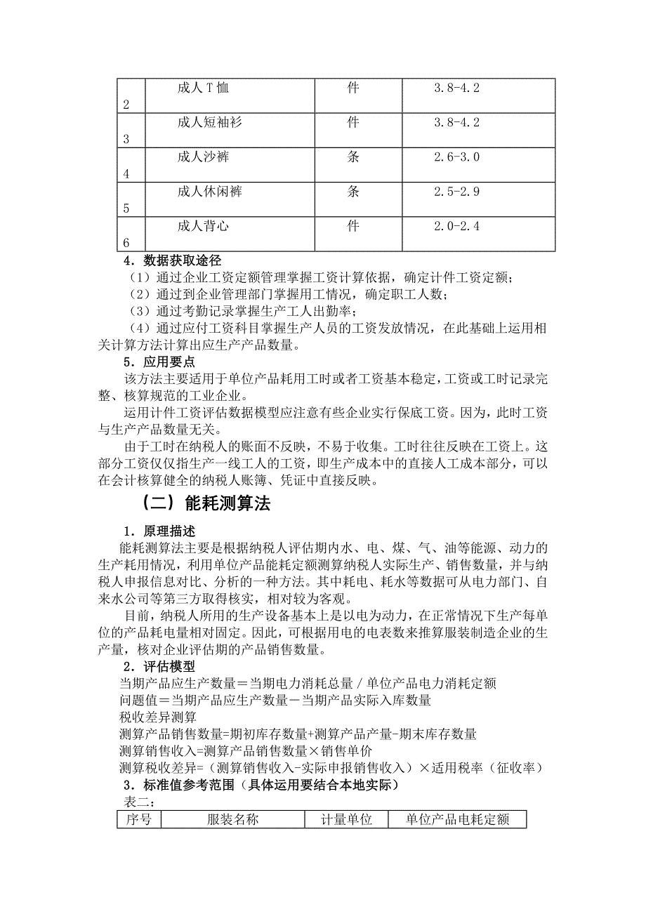 纺织服装制造行业纳税评估模型案例_第4页