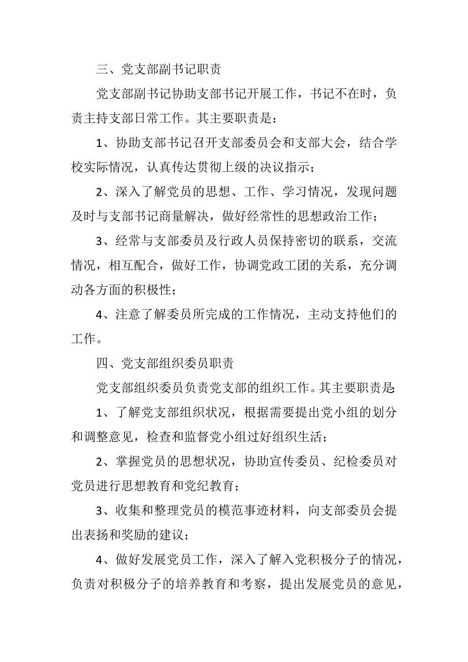 2018年中学党支部领导班子工作职责_第3页