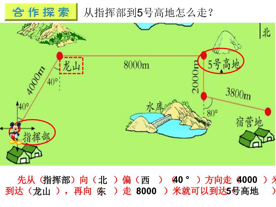 青岛版五年级下册第四单元利用方向和距离描述路线_第3页