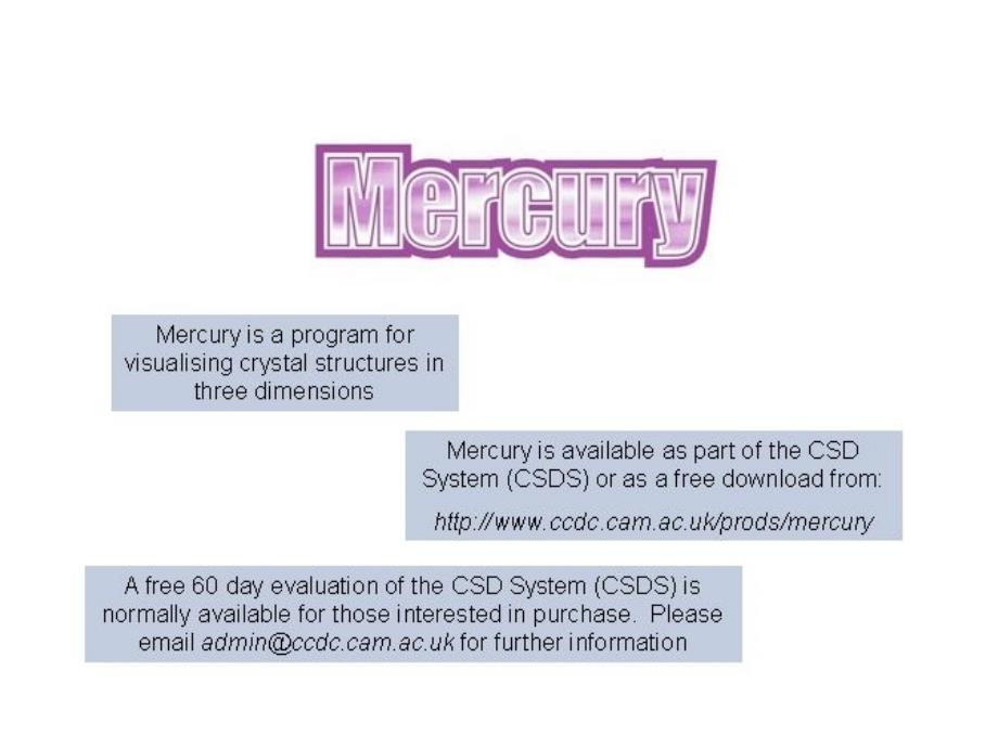 熟练掌握研究晶体结构的有利工具mercury---使用方法教程_第1页