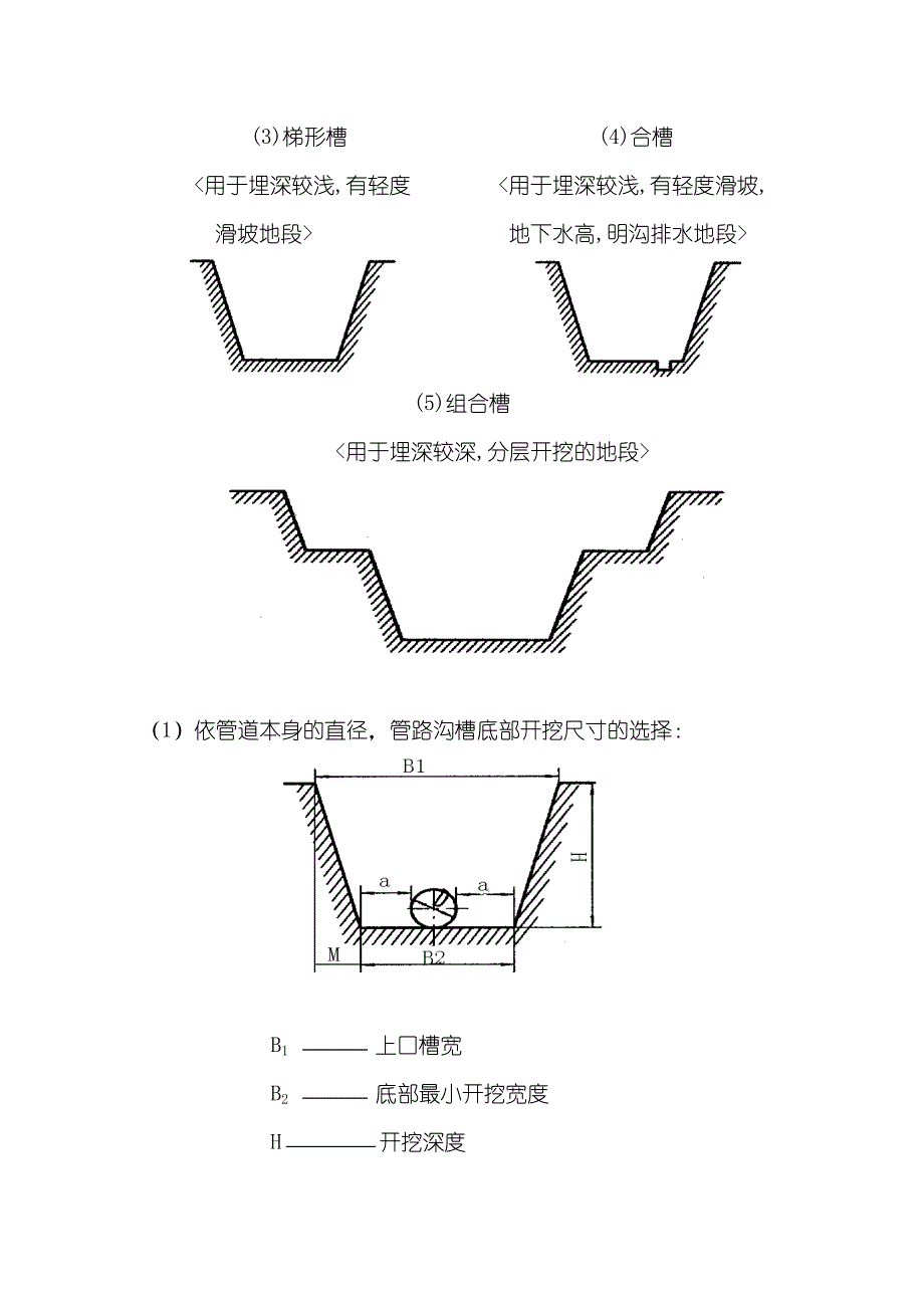 地埋管道安装说明沟槽开挖_第2页