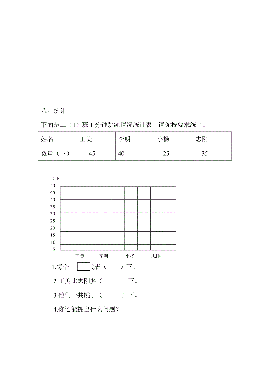 （人教版）二年级数学下册 期末试卷六_第4页