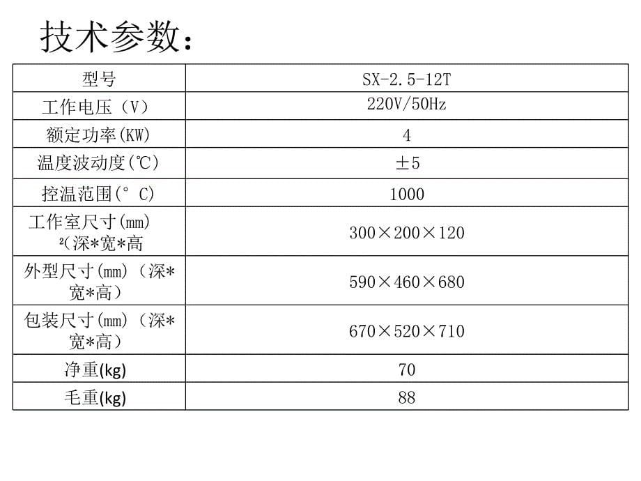 一体箱式电阻炉 sx-4-10t_第5页