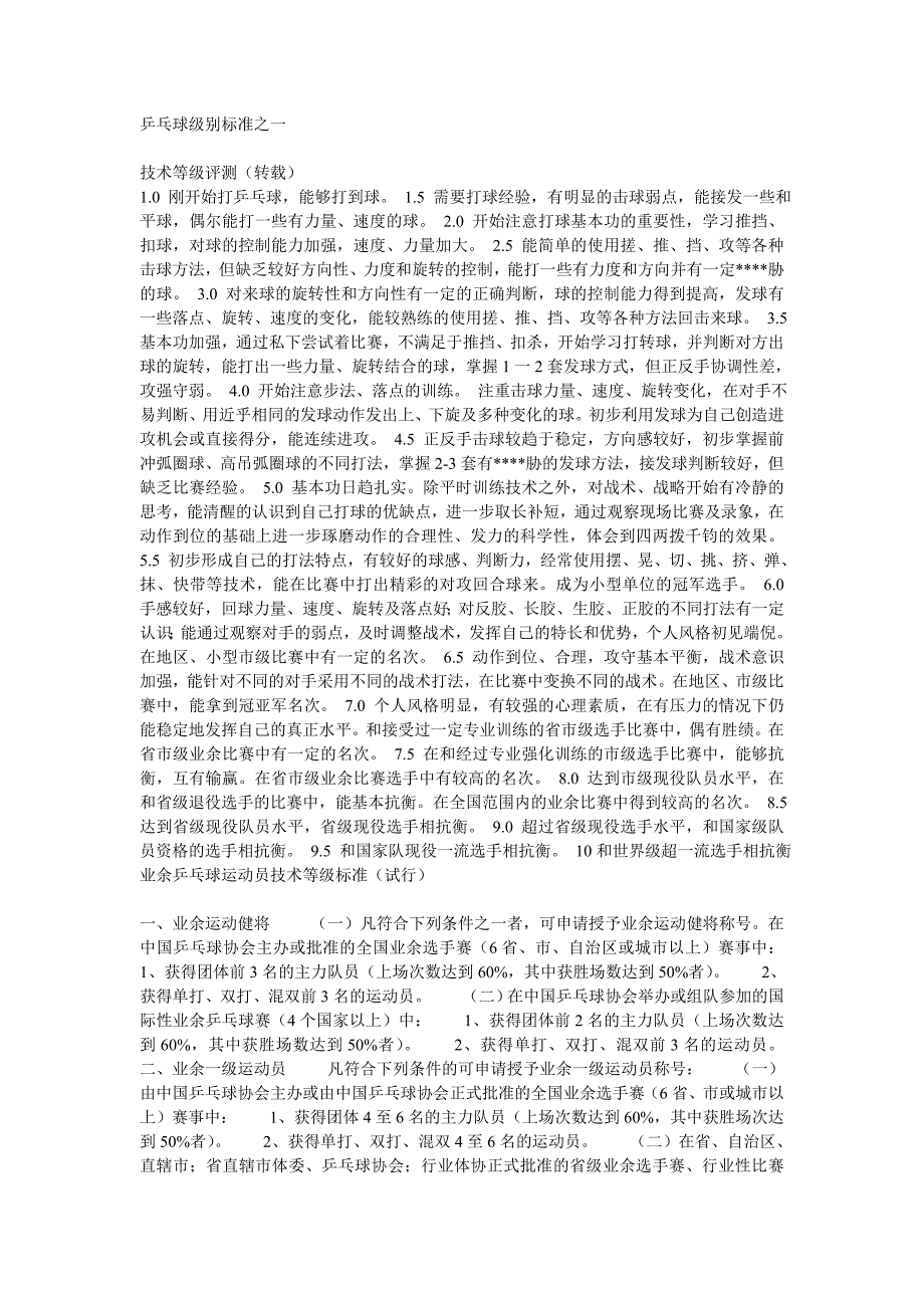 乒乓球级别标准之一_第1页