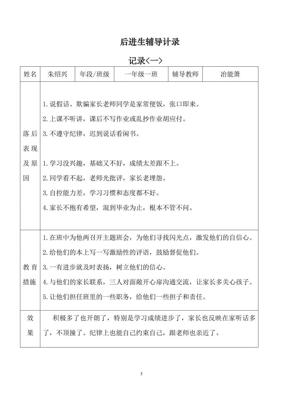 后进生辅导计划、记录、总结_第5页