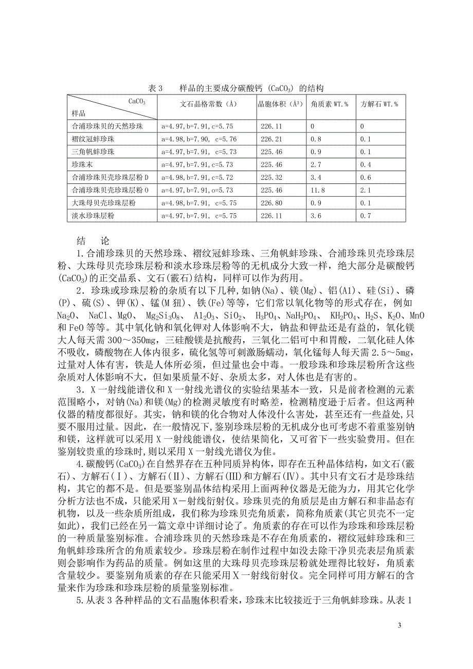 药用珍珠和化妆品珍珠的鉴别_第3页